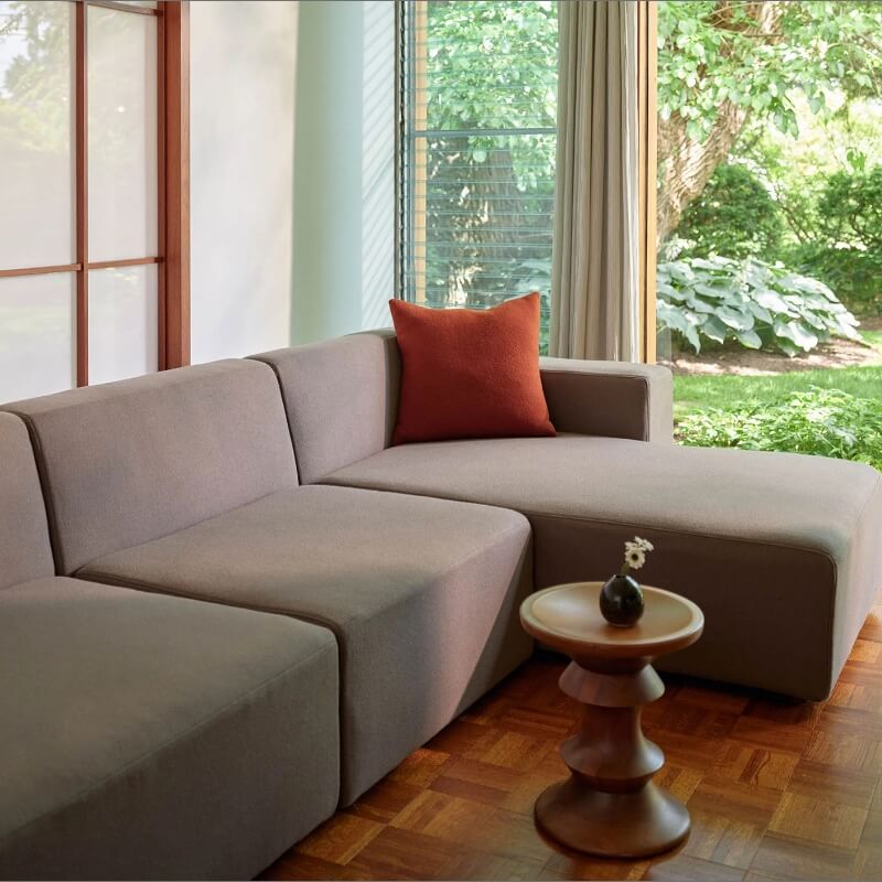 The Floyd Three-Piece Form Sectional in lifestyle shot